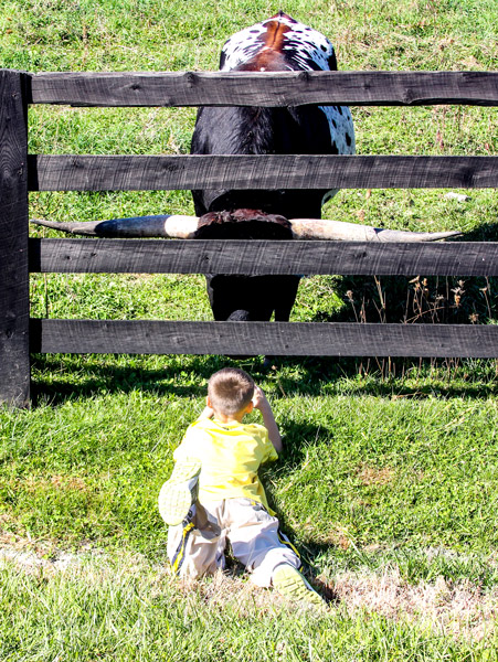 Kid taking photo