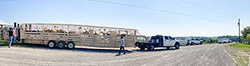 Texas Bull hauler loading up for a Texas trip